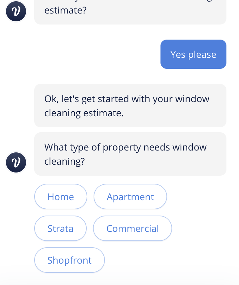 Voiceflow Chatbot Example For Window Cleaning Company